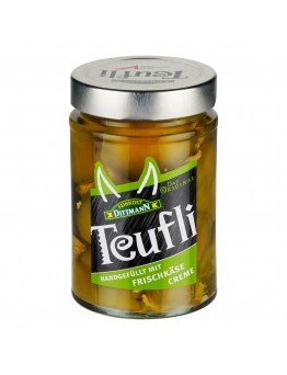 Víno z Kobylí Teufli zelené feferony plněné sýrem pikantní